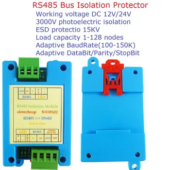 3KV RS485 Aktīvo Izolatoru Signāla Atkārtotājs Pastiprinātājs Pastiprinātājs 150KBPS Adaptīvās datu pārraides ātrumu, ja/DataBit/Paritātes/StopBit Modulis PLC IC