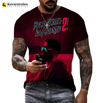 Anuel AA, T-Kreklu Nekustamā Hasta La Muerte 3D Drukas Streetwear Vīriešu un Sieviešu Modes Lielgabarīta T Krekls Reperis Dziedātāja Hip Hop t-veida Topi, 6XL