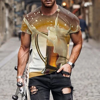 Vasaras Alus 3D Druka, T-krekls Atdzist Modes Streetwear Tees Vīriešiem ar Īsām Piedurknēm T Krekli Lielgabarīta Hip Hop Harajuku Vīriešu Ikdienas Topi