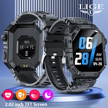 LIGE 2023 Jaunu Vīriešu 2.02 collu Smart Skatīties Sporta Smartwatch Bluetooth Zvanu IP68 Ūdensnecaurlaidīga Āra Ceļojumu Smartwatch iOS Android