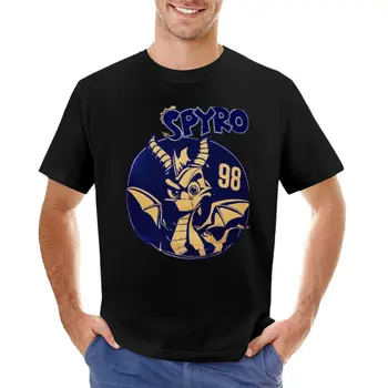 Spyro pūķis 98 T-Krekls kaķis krekli grafiskais t krekli, melns t krekls, vīriešu apģērbs