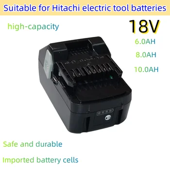 18V 6.0 Ah 8.0 Ah 10.0 Ah Li-ion Akumulatora Hitachi Bezvada elektriskajos instrumentos BSL1850 BSL1860 BCL1815 EBM1830 BSL1840 330139