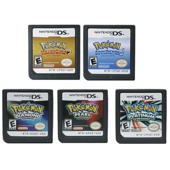DS Spēle Kasetne Video Spēļu Konsole Kartes Pokemon Platinum Sērijas Pearl, Diamond HeartGold SoulSilver par NDS 3DS