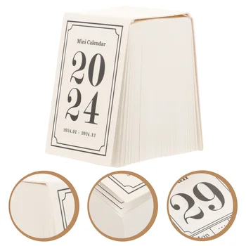 2024 Mini Galda Kalendārs Vintage Dekori Galda Rotājumu Mazo Tearable Gada Grāmatā Praktisko Sadzīves Jaunums Birojs