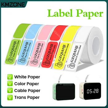 Līmi Krāsains Modelis Papīra Siltuma Etiķetes, Papīra Lentes Rullis Nelielu Kvadrātveida Noņemama Uzlīme Transparents Mini Printerim, Izmantojiet Mini