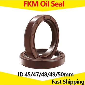 FKM Sistēmu Oil Seal ID 45mm 47mm 48mm 49mm 50mm OD 55-110mm Biezums 4-12mm Fluor Gumijas Starplikas Gredzeni