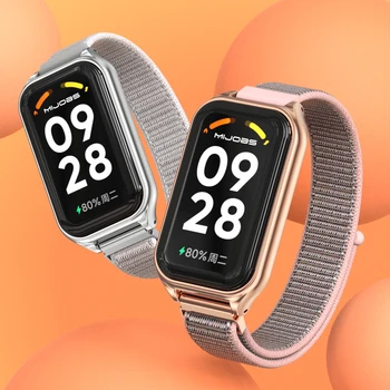 Par Redmi Smart Joslā 2 Siksna Neilona Cilpa Aproce par Xiaomi Redmi Band 2 Correa Smart Watch Rokas Josta Piederumi