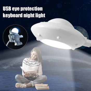 USB Nakts Gaisma LED Astronauts Lampas Galda Lampas Elastīgs LED Nightlight 5V Lasījumā Galda Gaisma, Telpa, Cilvēks, Apdares Lampas Klēpjdators