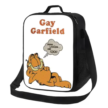 Geju Garfields Jautri Izolētas Pusdienas Somas Sievietēm Funny Kaķis Resuable Vēsāks Siltuma Pārtikas Pusdienas Kaste Bērni Skolā Bērniem