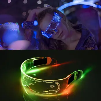 2 Forma Cool Gaismas Krāsains LED indikators iedegas, Brilles Kvēlojošs Neona Gaismas, kas Mirgo Puse Glāzes Naktsklubu, DJ, Deju Grupa Dekori