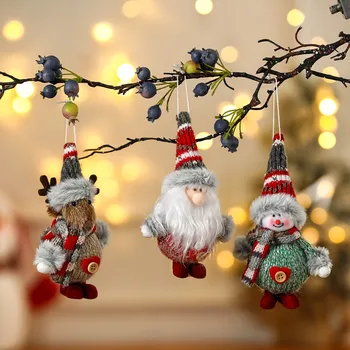 Ziemassvētku Rotājumi Lelles, Krāsains Audums trīsdimensiju Mini Drapērijas, Eglīšu Rotājumi, Ziemassvētku Dāvanas