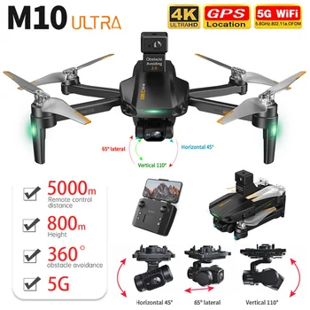 XMRC M10 Ultra Dūkoņa 4K Profesionāla GPS 3-Ass EIS 5G Wifi Quadcopter 5KM Attālumā 800 MILJONUS Augstums Brushless Dron VS SG906 MAX1 F11S
