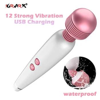 19X3.5cm 6 Ātrumu USB Jāmaksā Vibratori Sievietēm G-Spot Massager Seksa Rotaļlietas Sievietes Klitoru Stimulēt Pieaugušo Produktiem Galvas Pārvalki