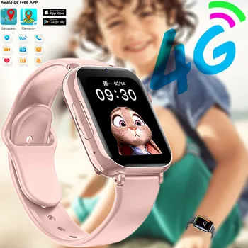 4G Sim Kartes Kids Smart Skatīties 1.85 collu Full Touch 4G Smartwatch Ar WeChat Video Čata Spēle Kameras Tālvadības Baby Monitor Smartwatch