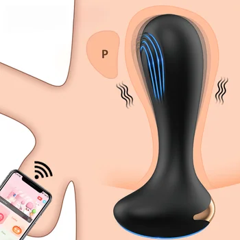 APP Tālvadības Anālais Vibrators Bluetooth Butt Plug Vīriešu Prostatas Massager Sieviešu Masturbator Pieaugušo Seksa Rotaļlietas Sievietēm, Vīriešiem Geju