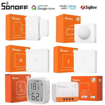 SONOFF Zigbee Tilts /Bezvadu Slēdzis / Temperatūras Humidit/ Kustību Sensors /Bezvadu Durvju Logu Sensors/ZBMINIL2 Automātikas Komplekti
