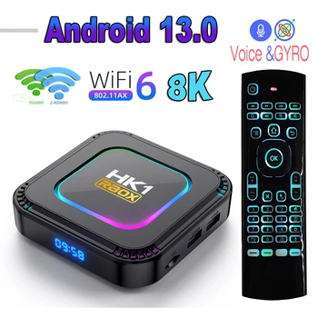 HK1 RBOX K8 Android 13 TV KASTĒ 4K RK3528 64GB, 32GB 16GB 2.4 G 5G WIFI 6 BT 5.0 8K Vedio Dekodēšanu Media Player