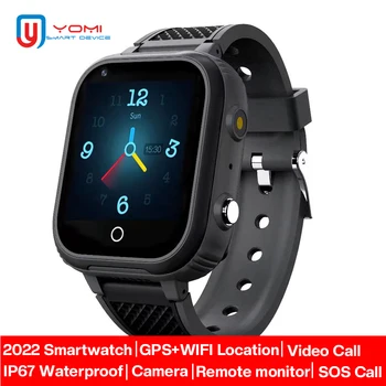 Ūdensizturīgs Kids Smart Watch 2-way Zvanu videozvans Tālvadības GPS Wi-Fi Tracker Smartwatch Studentu Android Tālrunis Skatīties смарт часи