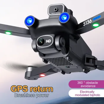 Kamera Dūkoņa Sākotnējā S136 GPS Dūkoņa 4K Profesionālā HD Gaisa Izkliedētā Šķēršļu Izvairīšanās Quadcopter 1000M Dual-Kameras