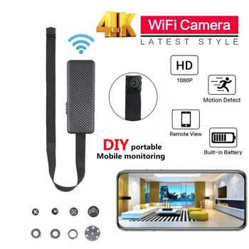 4k Mini Kameras DIY Portatīvo Novērošanas Videokamera ar WiFi Kustības detektors Tālvadības Apskatītu Drošības Aizsardzības Ieraksti Cam Micro