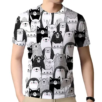 2023 Anime Modeli Multiplikācijas filmu 3D Drukas Tendence T-Krekls Modes O-veida Kakla Īsām Piedurknēm Ērtu Kreklu apdruka Vīriešu Apģērbs Vasaras Gadījuma Tees