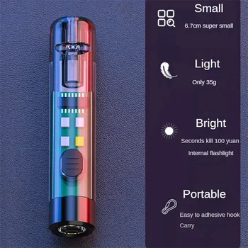 Svilpe Gaismu Mini LED Āra Spēcīgu Gaismas Portatīvie Keychain Gaismas Uzlādes ar Usb Pārnēsājamo Avārijas Brīdinājuma Mazo Lukturīti