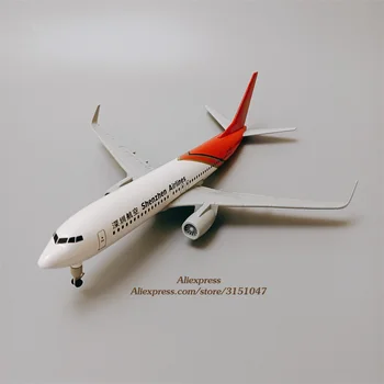 20cm Sakausējuma Metāla Ķīnas Gaisa ShenZhen Airlines Boeing 737 B737 Airways Lidmašīnas Modeli Lējumiem Gaisa Plaknes Modeli, Gaisa w Riteņiem