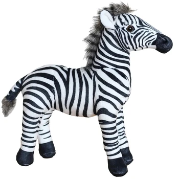 33cm Augstas Kvalitātes Simulācijas Glītu Zebra Plīša Lelle Pildījumu Dzīvnieku Reāli Zirgu Klasisks Rotaļu Bērniem Smieklīgi Elegantu Dāvanu