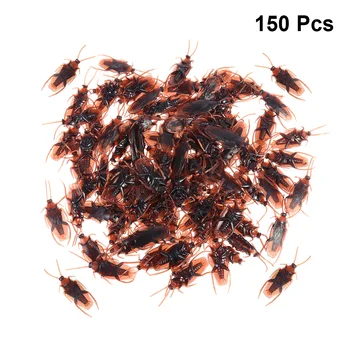 150Pcs Pieaugušo rotaļlietas Roaches, Prusaku Jaunums Bugs Izskatās Reāli Atbaidošs Kukaiņi Triks Prop| Brūna
