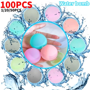 1-100gab Atkārtoti Atverot Ūdens Bumbas Bērniem Silikona Ūdens Bumba Splash Baloni Baseins dod priekšroku Ūdens Rotaļlieta Puse Spēles Dāvanas