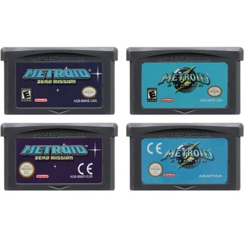 Metroid Sērijas GBA Spēles 32-bitu Video Spēļu Kārtridžu Konsoli Kartes Kodolsintēzes Nulles Misiju GBA NDS ASV Versija EUR