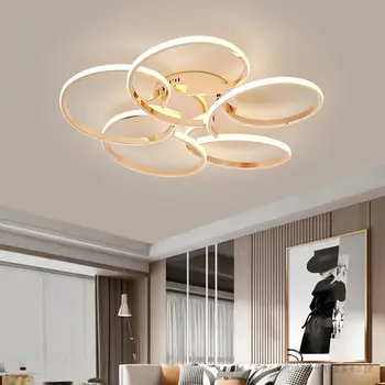 LED Griestu lampas Apgaismojums Zelta/hromēta Modernās Griestu Lampas, lai Dzīvo, Ēdamistaba, Guļamistaba Studiju Griestu lampas