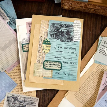 50 Loksnes Vintage Piezīmjdatoriem Vēstnesis DIY Albums Handhook Dekoratīvās Ziņu Studentu Kancelejas preces, Biroja Rakstīšanas Piederumi