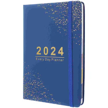 Zila Grāmatiņa Angļu Valodā Ikdienas Grāmatiņa Akadēmiskā Iknedēļas Plānotāju Akadēmiskā Plānotājs, Piezīmju Veikšanu Grāmatu 2024. Gadam Plānotājs