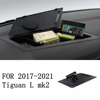 Piemērojami 2017-2021 Tiguan L mk2 Centra konsole uzglabāšanas kaste Interjera pārveidošana piederumi apdares vāciņu