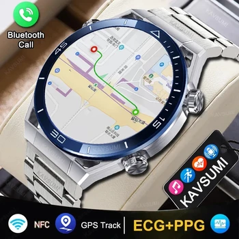 2023 Jaunā Sporta GPS Track Smart Skatīties Vīrieši Bluetooth Zvanu NFC Kompass IP68 Ūdensnecaurlaidīga EKG Smartwatch Sieviešu Huawei IOS Android
