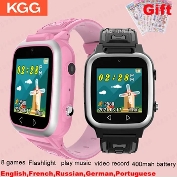 KGG Kids Smart Skatīties MP3 Mūzikas Spēle Spēlēt Smartwatch Pedometrs Dual Camera Bērniem Smart Skatīties Bērnu Skatīties Dāvanu Zēni Meitenes