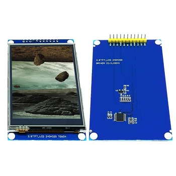 Rūpnīcas Liels Pieprasījums 2.8 Collu 4-Vadu SPI Sērijas TFT LCD Ekrāns Blue Touch Modulis Disku IC ILI9341 Izšķirtspēja 240*320