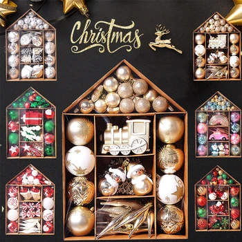 70 Gab. Ziemassvētku Rotājumi Ziemassvētku Bumbiņu Komplekts Ziemsvētki Koks Karājas Kuloni Navidad Noel Apdares Mājās Jaunā Gada Dāvanas