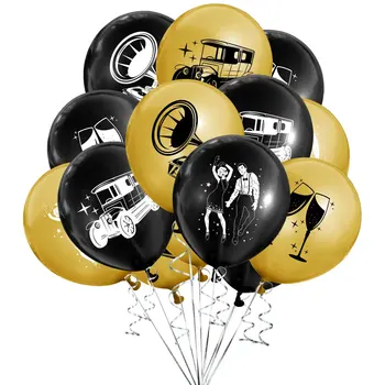 Rūkšana 20s Puse Baloni Vintage 1920 Baloniem 20 Retro Džeza Mūzikas Grupa 1920 Tēmu Dzimšanas dienas Speakeasy Apdare