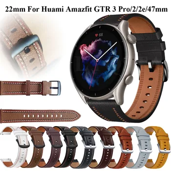 22mm Watchband Par Huami Amazfit VTN 3/3 Pro Skatīties Siksnu Amazfit VTN 2 2e SIM/VTN 47mm Stratos 3 Aproce Ādas Wristand