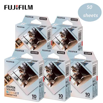 Jaunu Fujifilm Instax LAUKUMĀ Saulrieta Foto Papīrs 10-50 Lapām par Fujifilm Instax LAUKUMĀ SQ6 SQ10 SQ20 Hibrīda Instant Filmu Fotokameras