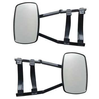 Universālā Vilkšanas Spoguļi Clip-On Vilkšanas Spoguļi Pagarināts Spoguļi Vilkšanai 360° Rotācijas Regulēšana Vilkšanas Spoguļi, Melns 2GAB