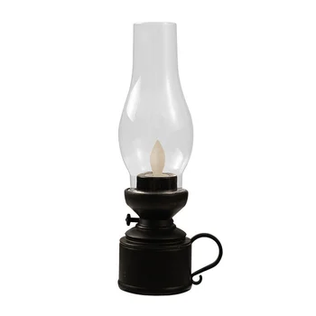 Elektronisko Petrolejas Lampas Plastmasas Dekoratīvās Eļļas Lampa Vintage Mājās Mazo Biroju Nakts Gaisma