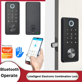 Smart Durvju Slēdzenes TTlock Tuya App Wifi Keyless Ieceļošanas Pirkstu Nospiedumu Tastatūras Ciparu Bluetooth Bloķēšanas Mājas Dzīvokļu Elektroniskās Slēdzenes