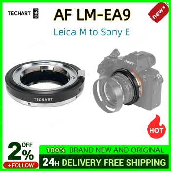 TECHART LM-EA9 Auto Fokuss Objektīva Adaptera Gredzenu, Lai Leica M mount Objektīvs Sony E A7II A7RII A7R3 A7R4 A9 A7SII Kameras AF