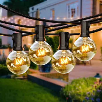 Vītne LED Globe String Gaismas Pasaku LED G40 Āra Ziemassvētku Puse, Dārza Dekoratīvais Vainags Lampas Ielas, Pagalmā, Terases