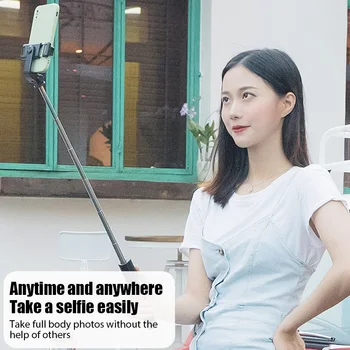 Mobilo Telefonu Bezvadu Selfie Stick Live-Stream Selfi Nūju Statīvs Viedtālrunis Portable Tālruņa Turētājs Monopod iPhone, Huawei