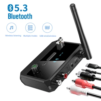 Bluetooth 5.3 Audio Uztvērējs Bezvadu Atbalstu, U-disk Audio Adapteris Ar AUX 3,5 mm, RCA Optisko Ligzdu Auto TV PC Skaļruņi Jaunas