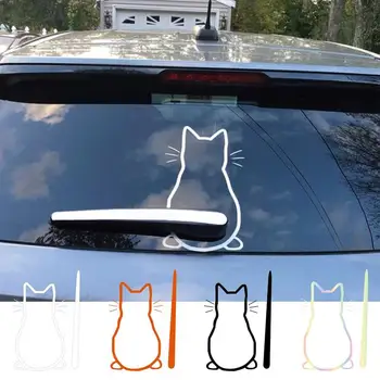 Kaķis Auto Decal Auto Logu Kaķēns Decal Kaķis Atpakaļ Uzlīme Spēcīgu Saķeri Dekoratīvu Efektu Labu Neelastību Bērniem Uzlīmes